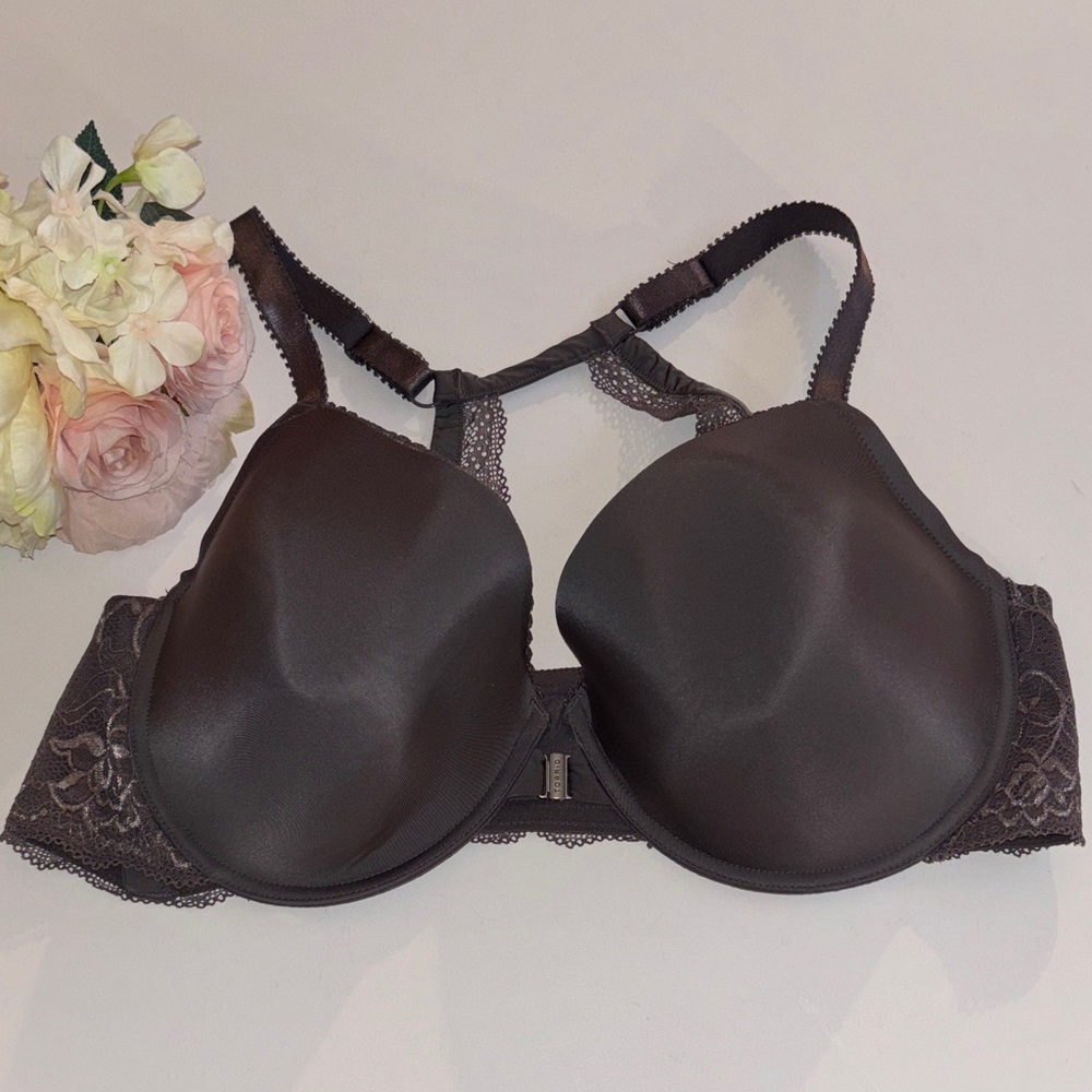 Torrid CURVE BRA 46D Dark Charcoal Gray  Lace Women's Bra